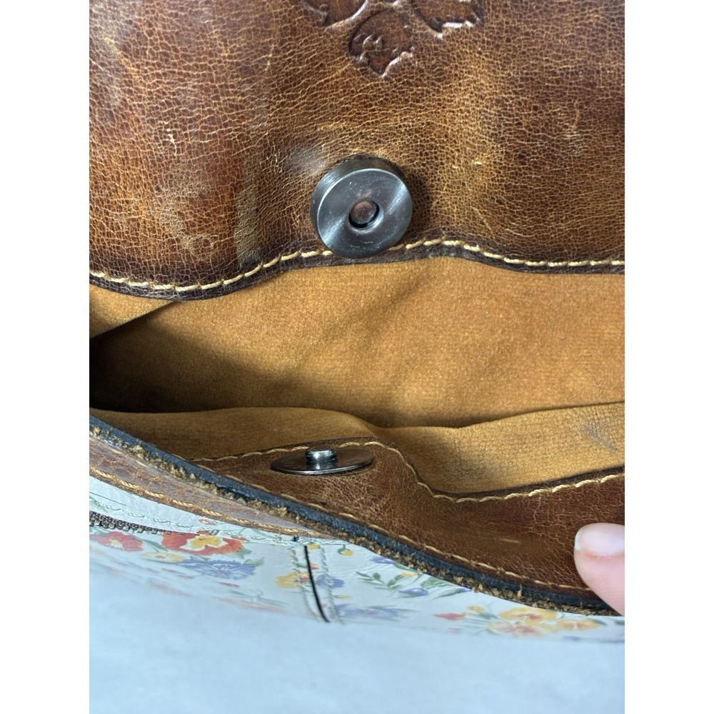 Patricia Nash Floral Mini Tote in Brown and Cream - Picture 5 of 14